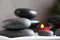 Gray and black stacked massage stones