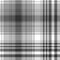 Gray black white pixel check plaid seamless pattern