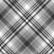 Gray black white pixel check plaid seamless pattern