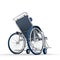 Gray blue Chaise longue wheelchair, back view