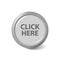 Gray bright CLICK HERE push button icon for internet website