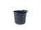 Gray bucket made of plastic for various purposes on a white background.