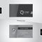 Gray business card vector template