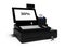 Gray cashier with cashback function 30 percent when printing check 3d render on white background with shadow