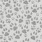 Gray cat paw prints seamless pattern background