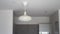 gray ceiling lamp hanging in a room ,