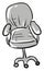 Gray chair for computer vector illustration
