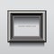 Gray classic metal rectangle frame