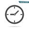 Gray clock icon isolated on background. Modern simple flat time sign. Business, internet concept. Tr