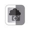 gray cloud camera network icon