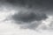 A gray cloud on a dark rainy dramatic sky_