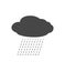 Gray Cloud rain icon isolated on background storm sign. weather concept vector rain symbol for website design illustration