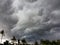The gray cloud sky before typhoon,tornado,hurricane,storm come