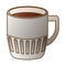 Gray coffee cuppa design image
