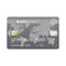 Gray credit card - vector