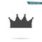 Gray Crown icon isolated on background. Modern simple flat king sign. Business, internet concept. Tr