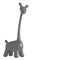 Gray decorative giraffe figurine on a white background. 3d rendering