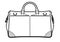 Gray duffle bag with removable shoulder strap