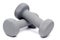 Gray dumbell free weights