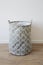 Gray fabric storage basket, for linen, toys, vertical
