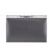 Gray fashion purse handbag with a silver clasp on white background