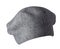 Gray female beret isolated on white background. autumn accessory