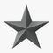 Gray Five-Pointed Military Star. Icon, Sign, Logo, Design Element