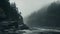 Gray Forest: Misty Gothic Portraiture Of Rocky Hills And Nostalgic Imagery