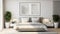 Gray Framed Modern Art Poster For Minimalist Bedroom