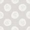 Gray French Linen Texture Background printed with White Rustic Drawn Polka Dot Circle. Natural Ecru Flax Fibre Seamless Pattern.