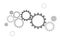 Gray gear wheels vector background