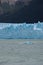 Gray glacier in gray lake in the ice field of southern patagonia, chile