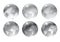 Gray globe icons
