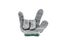 The gray glove hold three fingers it\'s mean love you