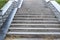 Gray granite steps in the city Closeup granite staircase, old staircase detail, abstract stone staircase background