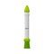 Gray with green narrow missile. Vector illustration on a white background.