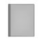 Gray hardcover leather notebook front cover top view, mockup