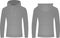 Gray hoodie front and back view