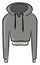 Gray hoodie, illustration, vector