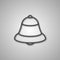 Gray icon bell, vector illustration.