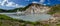 Gray lake and hot springs, Japan