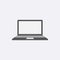 Gray Laptop icon isolated on background. Modern flat pictogram,