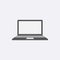 Gray Laptop icon isolated on background. Modern flat pictogram, business, marketing, internet conce