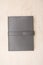 Gray leather note book