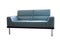 Gray leather sofa isolated