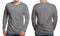 Gray Long Sleeved Shirt Design Template