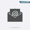 Gray mail icon isolated on background. Modern flat pictogram, business, marketing, internet concept.