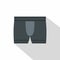 Gray male underwear icon, flat style