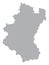 Gray Map of Belgian Province of Luxembourg