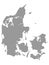 Gray Map of Denmark on White Background